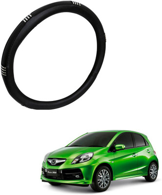 AYW Steering Cover For Honda Brio(Chrome, Black, Leather)
