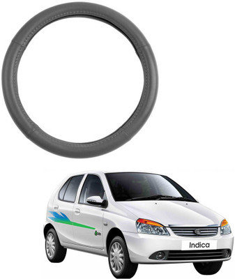 MATIES Steering Cover For Tata Indica(Grey, Leatherite)