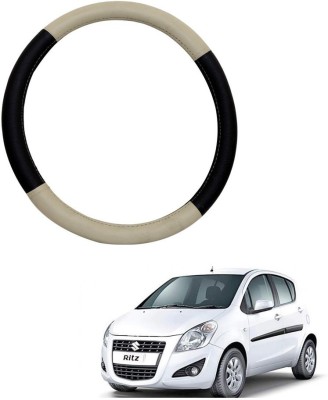 MATIES Steering Cover For Maruti Ritz(Beige Brown, Leatherite)