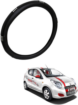 AYW Steering Cover For Maruti A-Star(Chrome, Black, Leather)