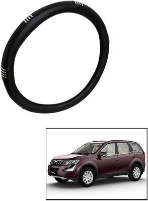 AYW Steering Cover For Mahindra XUV 500(Chrome, Black, Leather)