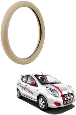 MATIES Steering Cover For Maruti A-Star(Beige, Leatherite)