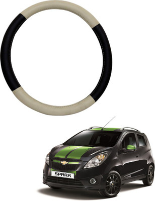 AYW Steering Cover For Chevrolet Spark(Beige, Brown, Leather)