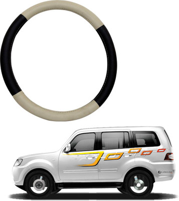 MATIES Steering Cover For Tata Sumo Grand(Beige Brown, Leatherite)