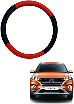EIAC Steering Cover For Hyundai Creta(Red Black, Leatherite)