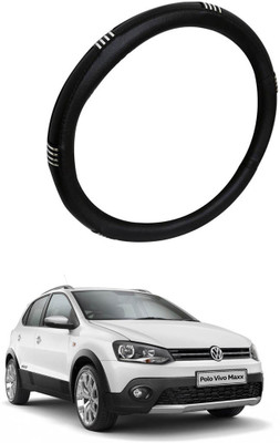 AYW Steering Cover For Volkswagen Polo Exquisite(Chrome, Black, Leather)