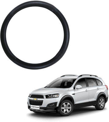 MATIES Steering Cover For Hyundai Captiva(Black, Leatherite)