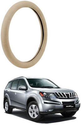 AYW Steering Cover For Mahindra XUV 500(Beige, Leather)