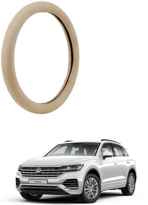 AYW Steering Cover For Volkswagen Touareg(Beige, Leather)