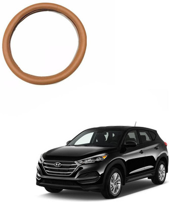 MATIES Steering Cover For Hyundai Tucson(Tan, Leatherite)