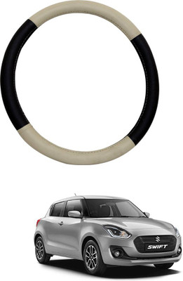 AYW Steering Cover For Maruti New Swift(Beige, Brown, Leather)