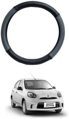 AYW Steering Cover For Nissan Micra Active(Grey, Black, Leather)