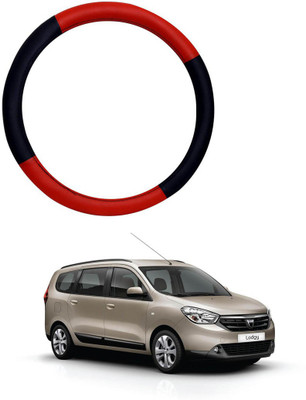 MATIES Steering Cover For Renault Lodgy(Red Black, Leatherite)