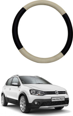 MATIES Steering Cover For Volkswagen Polo Exquisite(Beige Brown, Leatherite)
