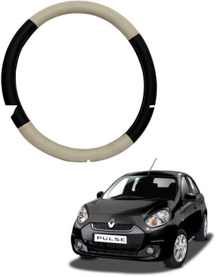 AYW Steering Cover For Renault Pulse(Beige, Brown, Leather)