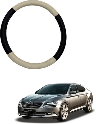 AYW Steering Cover For Maruti Swift Dzire(Beige, Black, Leather)
