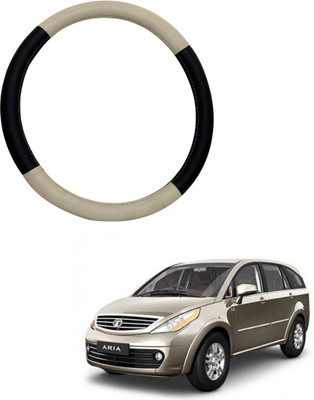 AYW Steering Cover For Tata Aria(Beige, Brown, Leather)