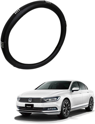 AYW Steering Cover For Volkswagen Passat(Chrome, Black, Leather)