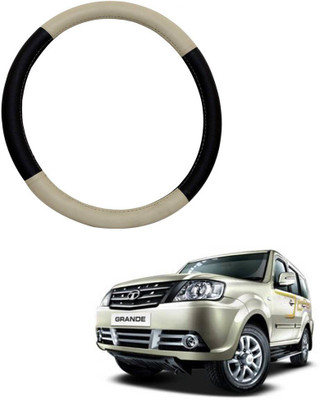 MATIES Steering Cover For Tata Sumo Grande(Beige Brown, Leatherite)