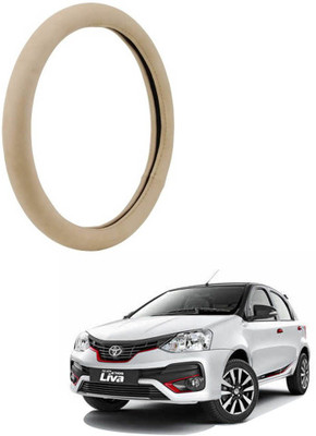 MATIES Steering Cover For Toyota Etios Liva(Beige, Leatherite)