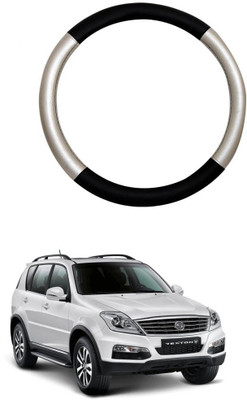 AYW Steering Cover For SsangYong SsangYong Rexton(Silver, Black, Leather)
