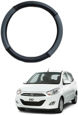 AYW Steering Cover For Hyundai i10(Grey, Black, Leather)