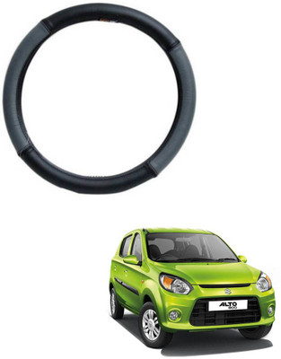 AYW Steering Cover For Maruti Alto 800(Grey, Black, Leather)