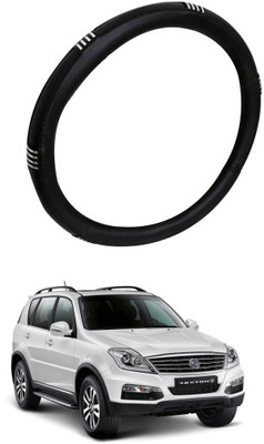 AYW Steering Cover For SsangYong SsangYong Rexton(Chrome, Black, Leather)