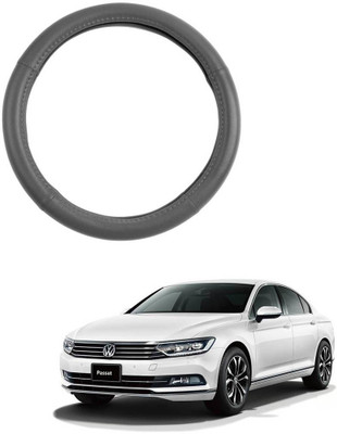 MATIES Steering Cover For Volkswagen Passat(Grey, Leatherite)