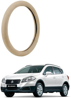 AYW Steering Cover For Maruti S-Cross(Beige, Leather)