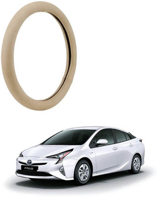 MATIES Steering Cover For Toyota Prius(Beige, Leatherite)