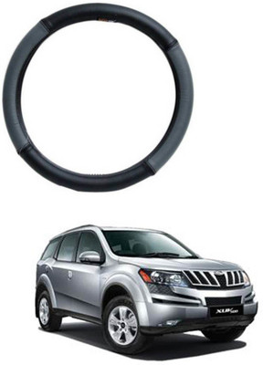 AYW Steering Cover For Mahindra XUV(Grey, Black, Leather)