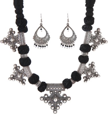 Tandra's Fashion Jewellery Oxidised Silver Black, Silver Jewellery Set(Pack of 1)