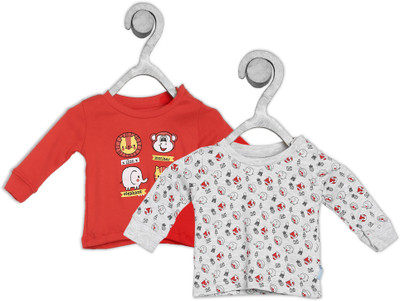 gini-jony-boys-girls-printed-pure-cotton-t-shirtred-pack-of-2