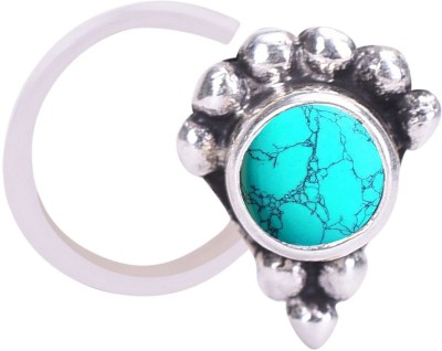 PeenZone Turquoise Sterling Silver Plated Silver Nose Ring