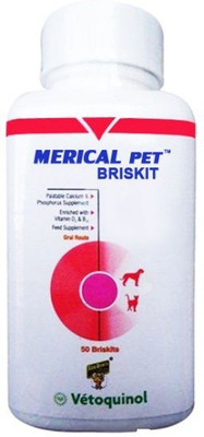 Vetoquinol Palatable Calcium & Phosphorus Supplement For dogs & Cats 60 Tab Pet Health Supplements(60 Pieces)
