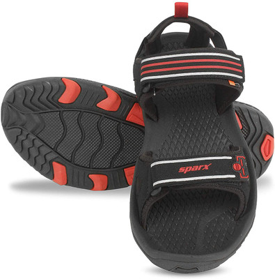 Sparx Men Sports Sandals(Black, Red , 6)