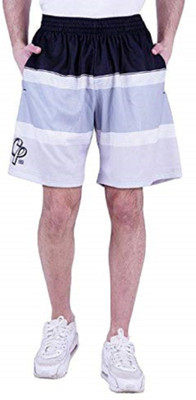 Rihav Striped Men Grey Basic Shorts