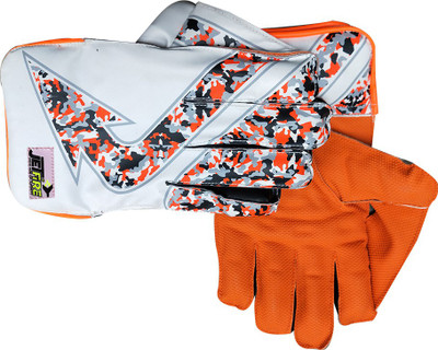 JetFire Regular Wicket Keeping Gloves Wicket Keeping Gloves (Men, Orange) Wicket Keeping Gloves(Orange)