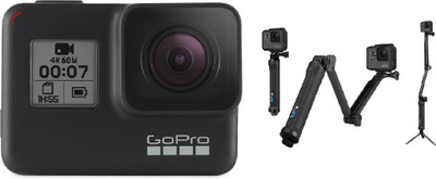 GoPro Hero7 (with 3 Way Mount) Sports and Action Camera(Black, 12 MP)