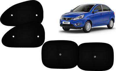 Autokite Side Window Sun Shade For Tata Zest(Black)