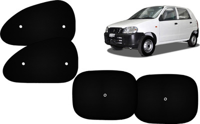 Autokite Side Window Sun Shade For Maruti Suzuki Alto(Black)