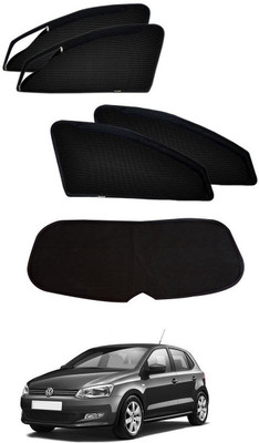 AuTO ADDiCT Side Window, Rear Window Sun Shade For Volkswagen Polo(Black)