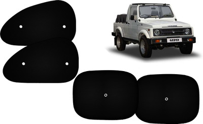 Autokite Side Window Sun Shade For Maruti Suzuki Gypsy MG-410(Black)