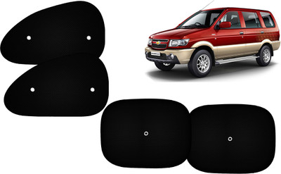 Autokite Side Window Sun Shade For Chevrolet Tavera(Black)