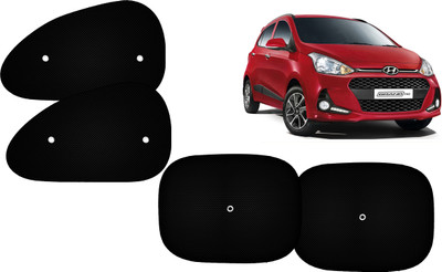 AUTO PEARL Side Window Sun Shade For Hyundai Grand i10(Black)