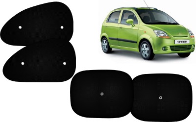 Autokite Side Window Sun Shade For Chevrolet Spark(Black)