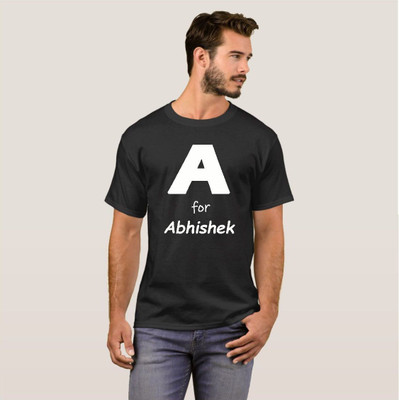 Exoctic Silver Printed Men Round Neck Black T-Shirt