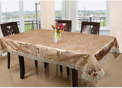 Casanest Printed 6 Seater Table Cover(Brown, PVC)