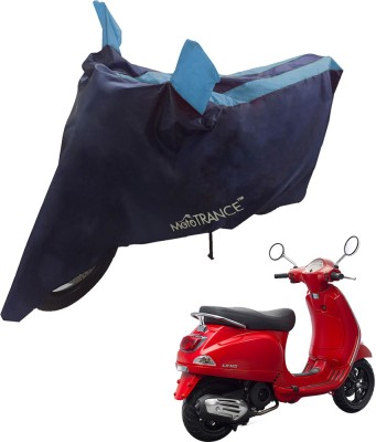 MOTOTRANCE Two Wheeler Cover for Piaggio(Vespa LX, Blue)